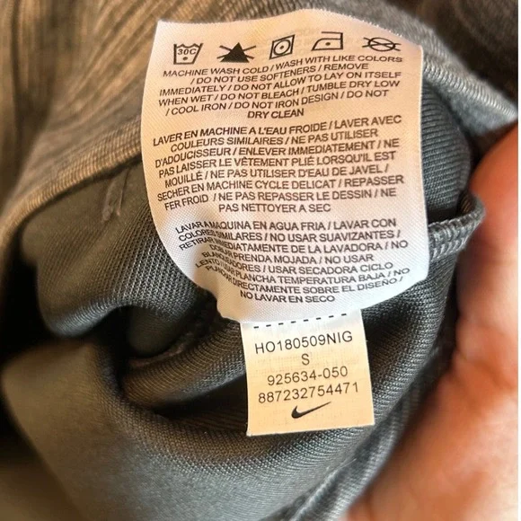 Nike Hoodie Sweatshirt Men Small Dri Fit Gray Heathered Pullover Athleisure - Picture 9 of 9